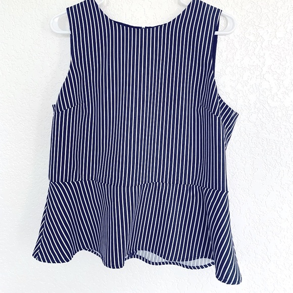 Banana Republic peplum pin striped top - Picture 3 of 4